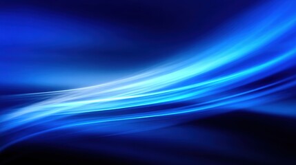 Dynamic Neon Light Streaks in Cyan and Blue on Black Background, Cyberpunk Motion Effect for Gaming and Tech Interfaces
