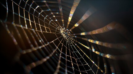 Spiderweb detail closeup