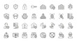© Masand - Collection of Line Art Cybersecurity Icons Depicting Data Protection and Privacy.