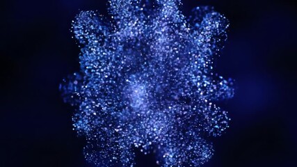 Wall Mural - seamlessly looping video of shimmering light particles expanding and diffusing like a magical cloud 