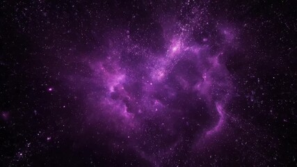 Wall Mural - Seamlessly looping video of shimmering purple nebula dust expanding and contracting in an abstract, cosmic flow glowing, background, universe