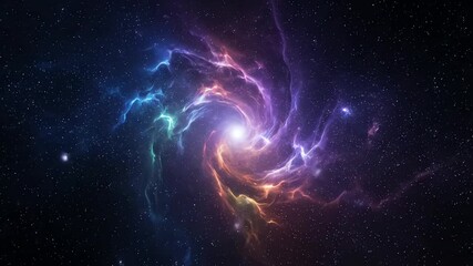 Wall Mural - seamlessly looping video of vibrant plasma energy swirling and pulsating in an abstract cosmic field
