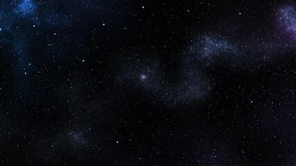 Wall Mural - Serene seamlessly looping video featuring a gentle drift of sparkling dust against an expansive, dark galaxy light canvas celestial, deep space, background