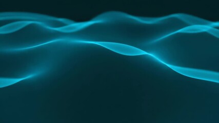 Wall Mural - slowly drifting teal light waves gently undulating, creating a seamlessly looping meditative backgro