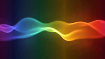 Wall Mural - slowly pulsating abstract light waves in a spectrum of brilliant colors, forming a seamlessly loopin