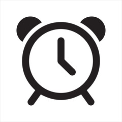 Alarm clock flat icon for apps and websites