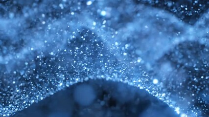 Wall Mural - softly glowing crystal particles swirling and creating subtle flares in an organic seamlessly loopin
