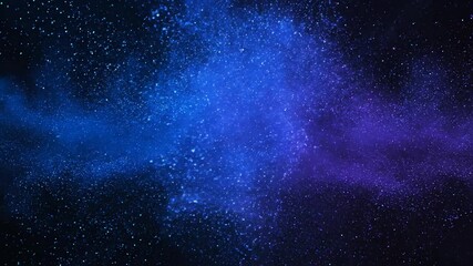 Wall Mural - swirling blue and purple glitter dust creates a seamlessly looping cosmic abstract background abstra