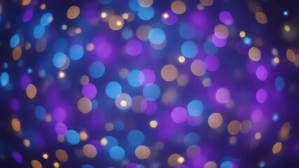 Wall Mural - twinkling, colorful abstract light clusters shimmering and blurring, creating a seamlessly looping f