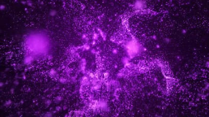 Wall Mural - vibrant purple sparkle energy rising and expanding, a seamlessly looping abstract video mystery, flu