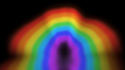 Wall Mural - vibrant rainbow glowing aura pulsing organically and expanding in a seamlessly looping video seamles
