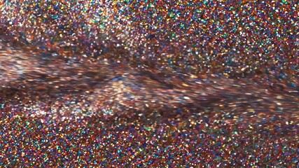 Wall Mural - vibrant rainbow glitter swirling and shifting in an abstract seamlessly looping animation playful, m