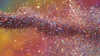 Wall Mural - vibrant rainbow glitter swirling and shifting in an abstract seamlessly looping animation presentati