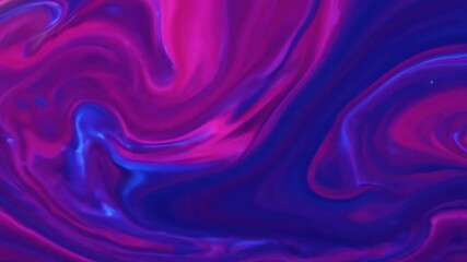 Wall Mural - vibrant seamlessly looping video of a liquid cosmic flow in swirling magenta and deep blue hues loop
