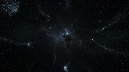 Wall Mural - Abstract deep space background with shimmering cosmic dust trails, a seamlessly looping dark animation light, shimmering cosmic dust trails, gradient