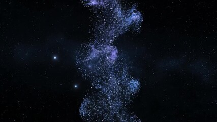 Wall Mural - Glistening abstract stardust cascade in a night cosmos setting, a seamlessly looping video background science, glistening abstract, video background