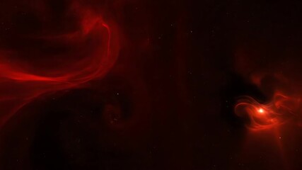 Wall Mural - Hypnotic red and black cosmic currents swirl through a dark abstract void, a captivating seamlessly looping video hypnotic red and black, motion, vortex