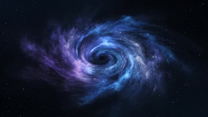 Wall Mural - swirling vortex of abstract cosmic smoke in a dark night, a seamlessly looping atmospheric texture g