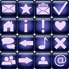 set of buttons