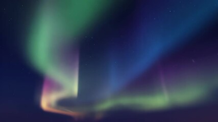 Wall Mural - a seamlessly looping video featuring a surreal aurora borealis effect with flowing, shifting ribbons