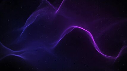 Wall Mural - a seamlessly looping video featuring undulating waves of deep indigo and violet light creating an ab