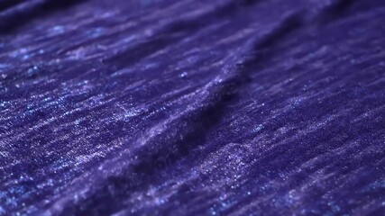 Wall Mural - A seamlessly looping video featuring shimmering purple blue velvet fabric, with subtle light reflections and slow, wave-like undulations, an elegant abstract texture abstract velvet, subtle, gradient