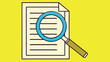 © sunny - Magnifying glass on document paper inspection illustration