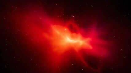 Wall Mural - a vibrant, seamlessly looping video of a fiery red and orange starlight glow, resembling a distant s