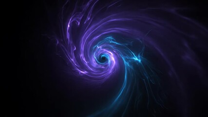 Wall Mural - abstract energy fields of deep purple and cyan interacting and expanding, seamless loop wave, blue, 