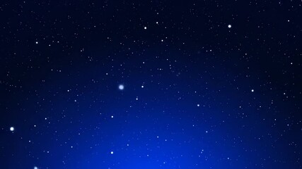 Wall Mural - abstract starry night sky animation featuring slowly drifting and sparkling white particles on a dar