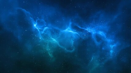 Wall Mural - Cosmic blue and green hues interweaving and pulsating like an ocean of starlight in a seamlessly looping visual iridescent, mystery, space