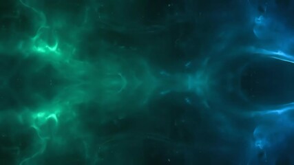 Wall Mural - cosmic emerald and sapphire hues gracefully undulating and rippling like deep-sea currents in a seam