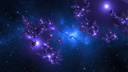 Wall Mural - abstract blue background, abstract background loop, abstract background with stars