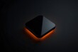 © SayedMahbub - A sleek dark geometric object with a glowing orange light emanating from its base against a deep black background