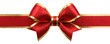© Dorido - Elegant red and gold ribbon bow for festive occasions.
