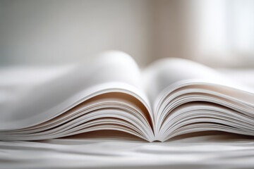 minimalist programmer notebook featuring blurred white text bars against ultrabright clean background
