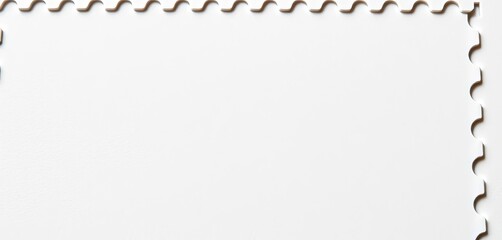 Wall Mural - Close-up of a blank, unprinted postage stamp ready for design,  edge,   postage stamp