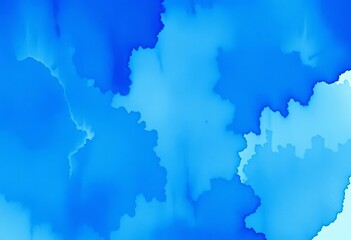 Wall Mural - Abstract blue watercolor wash, textured and vibrant, background, gradient
