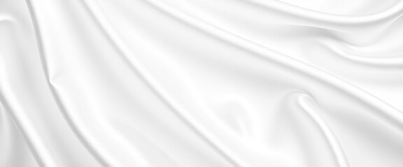 Wall Mural - Smooth, pure white satin fabric backdrop, luxurious texture,  simple,  fabric