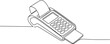 © Digital Illustration - Sketch of a modern point of sale credit card machine with paper receipt emerging from printer slot vector
