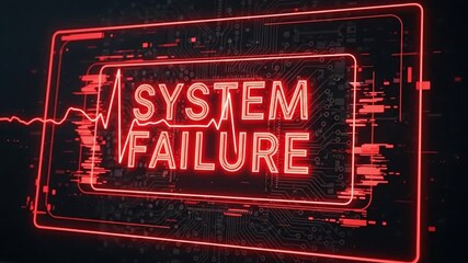 System Failure A Cyberpunk Glitch Illustration of Error and Breakdown