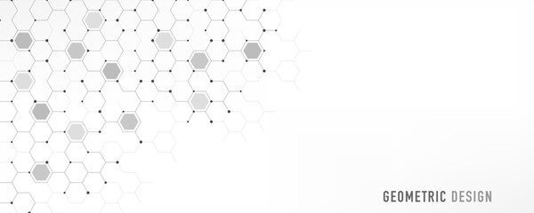 Wall Mural - Abstract geometric background of simple hexagon pattern
