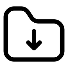 Wall Mural - folder outline icon set