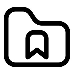 Wall Mural - folder outline icon set