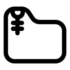 Wall Mural - folder outline icon set