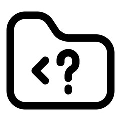 Wall Mural - folder outline icon set