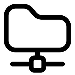 Wall Mural - folder outline icon set