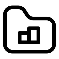 Wall Mural - folder outline icon set