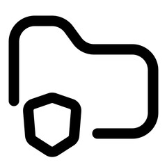 Wall Mural - folder outline icon set