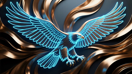 Eagle with wings
